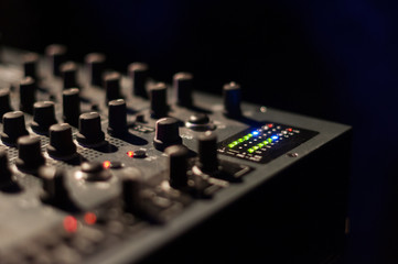 Fototapeta na wymiar DJ mixer buttons
