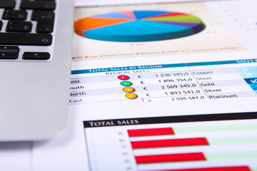 Financial papers on the table