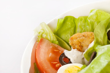 salad with tomato and eggs