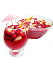 punch cocktail drink with fruit
