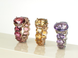 Ringe Amethyst Turmalin Citrin