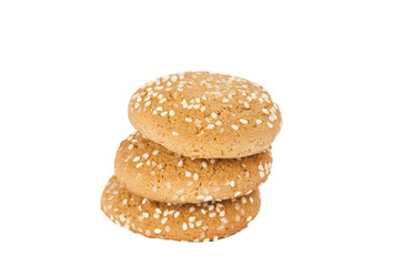 Oatmeal cookies with sesame seeds