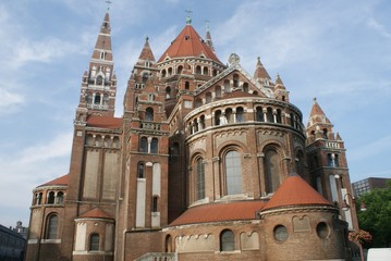 Fototapeta na wymiar Die Votivkirche von Szeged, Ungarn