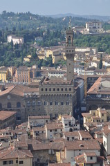 Fototapeta na wymiar Florence horizontal view on the roofs