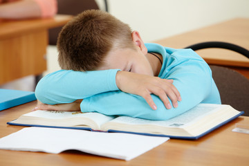 Sleeping at lesson