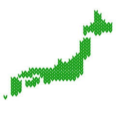 日本地図　日本　地図　緑