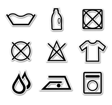 Symbole Reinigung