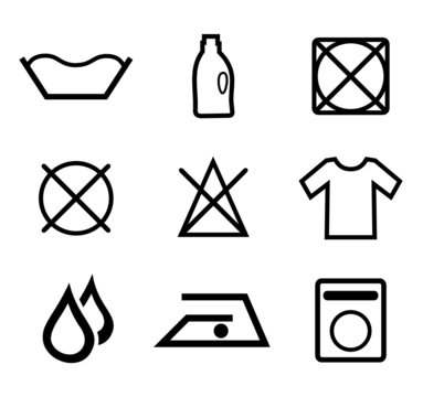 Symbole Reinigung
