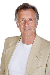 Handsome Senior Male against White