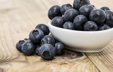 Small bowl filled with Blueberries