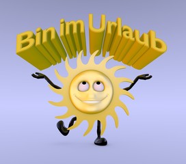 Bin im Urlaub