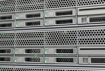 Serial Attached SCSI harddisk array of a large network server