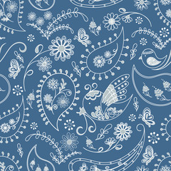Seamless nature wallpaper pattern