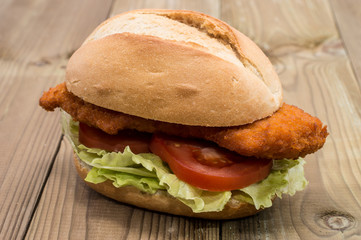 Sandwich with fried meat