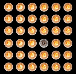 Many Incandescent light bulbs from above