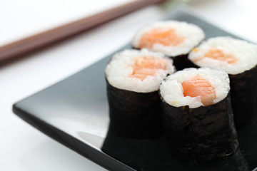 Maki Rolls isolated in white background