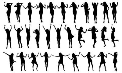 Dancing Girls Silhouettes