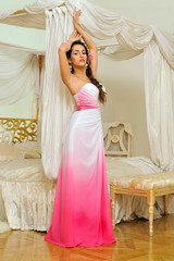 Fototapeta premium Beautiful woman in luxurious interior.
