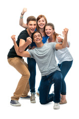 Obraz premium group of the high school students