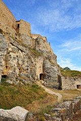 Fototapeta na wymiar Stary zniszczony zamek w Morella miasta, Hiszpania.