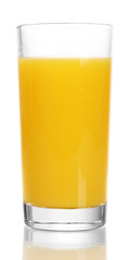 Tropical juice in glass isolated on white
