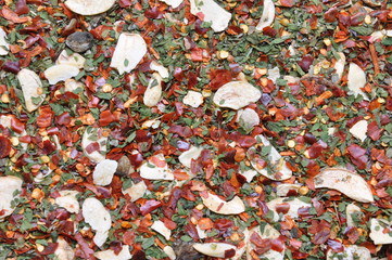 Italian spice mix for spaghetti, spicy background
