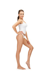 beautiful woman in cotton undrewear
