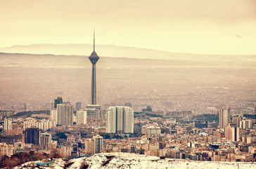 Tehran Skyline - obrazy, fototapety, plakaty