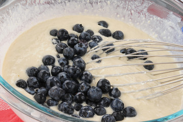 Blueberry pancake batter