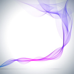 Abstract blue colored smoke vector background.