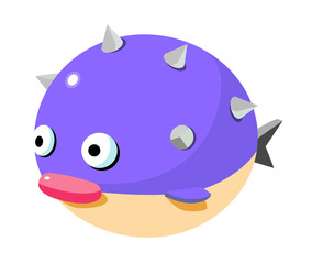 vector icon blowfish