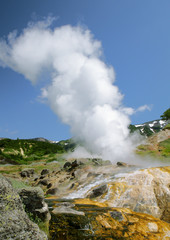 erupting geysers