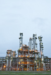 Morning scene of chemical plant