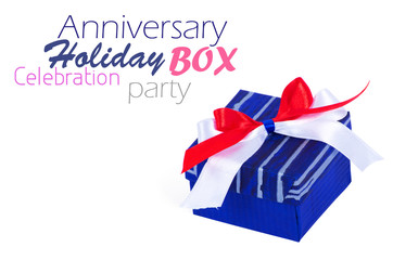 gift box with ribbon isolated on white