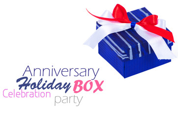 Fototapeta na wymiar gift box with ribbon isolated on white