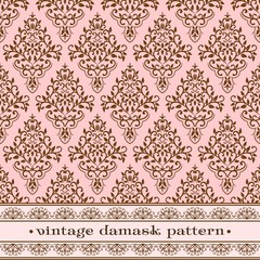 vector vintage damask pattern
