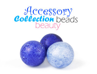 Color beads isolated on white