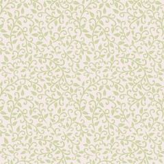 vector seamless pattern: spring foliage