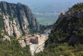 Fototapeta na wymiar Opactwo Santa Maria de Montserrat, Katalonia, Hiszpania.