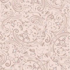 Seamless pattern .Ornate lilac background