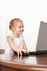 Child with laptop