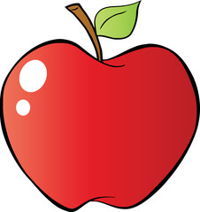 Red Apple In Gradient