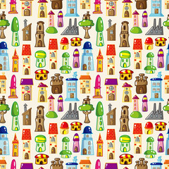 Fototapeta premium seamless house pattern