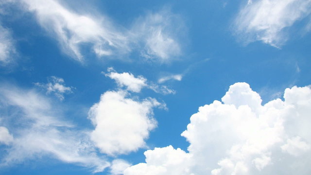 Blue sky are close by cloud