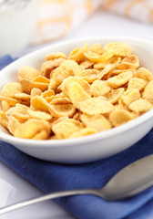 A bowl of cornflakes