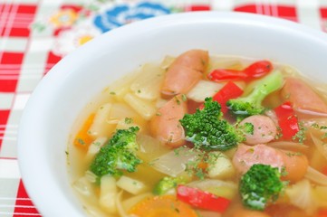 野菜たっぷりコンソメスープ