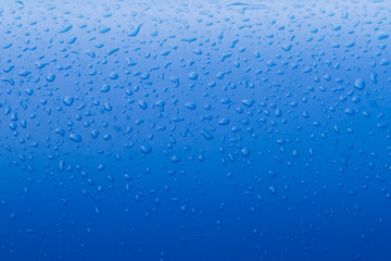 Water Drops an blue plastic