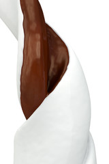 dark chocolate milk ice cream swirl