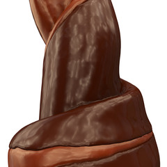iluustration of mixed chocolate ice cream swirl