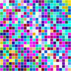 Multicolored small squares background.